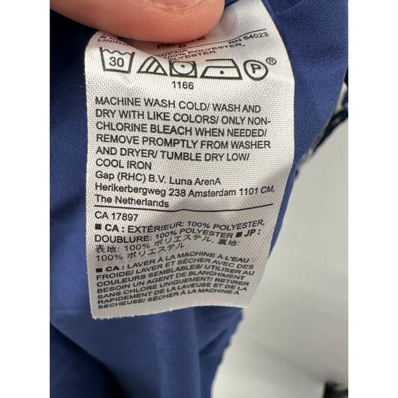 BANANA REPUBLIC NWT Empire Waist Blue Pattern Midi Dress // 6 Petite - Picture 11 of 13